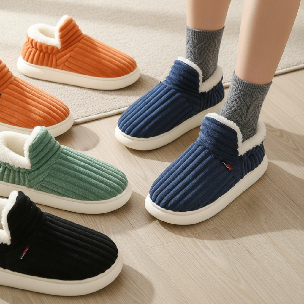 CozyCloud™ Plush Winter Slides